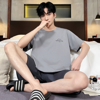 2026年新款睡衣男士夏季莫代尔短袖短裤青年大码夏天薄款家居服