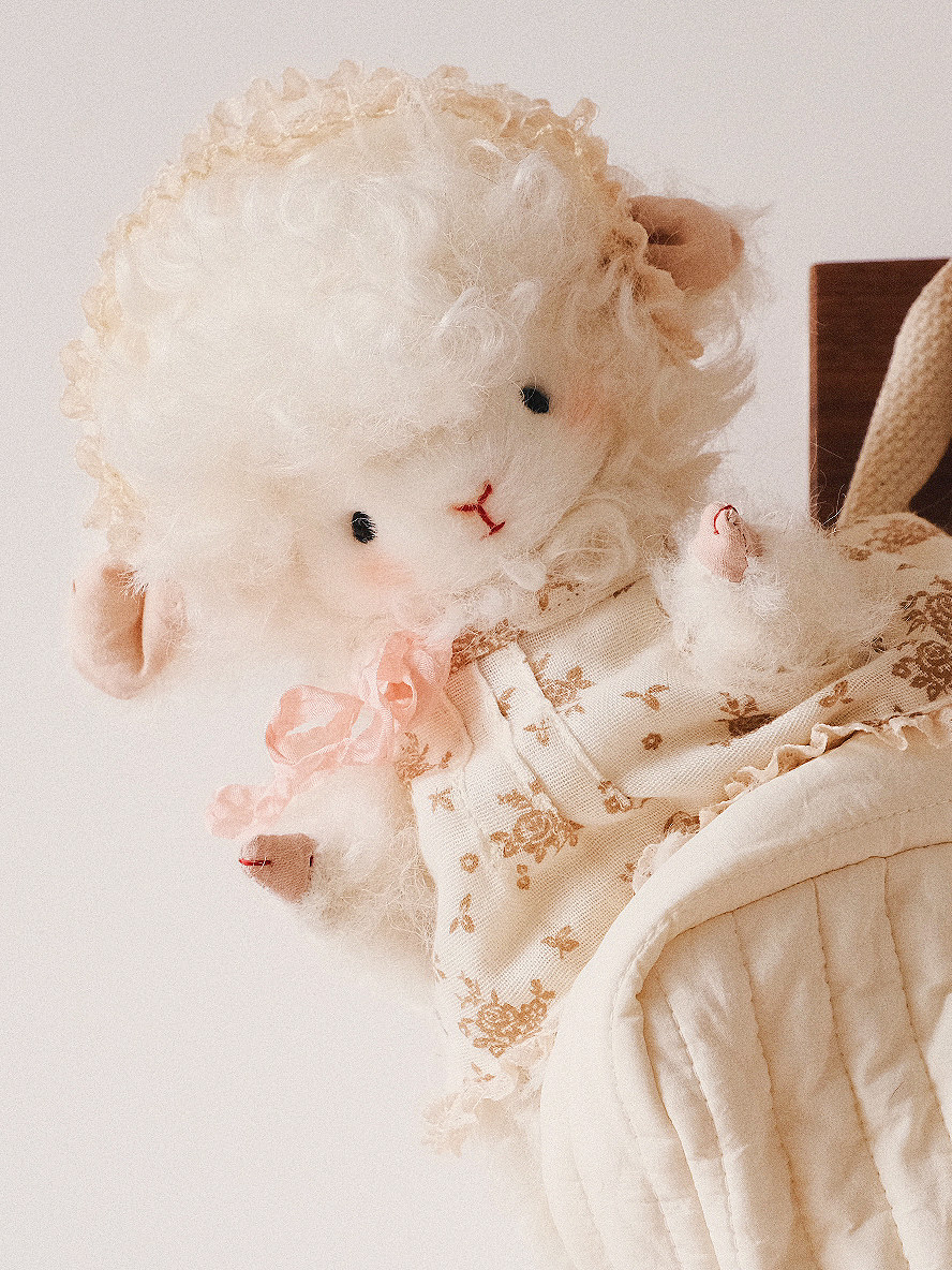 我爱我的小羊/猫憩温柔美羊羊可爱关节毛绒玩偶抱偶手工diy材料包