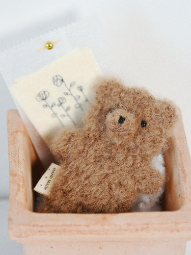 猫憩插画小熊挂饰手工diy钥匙扣