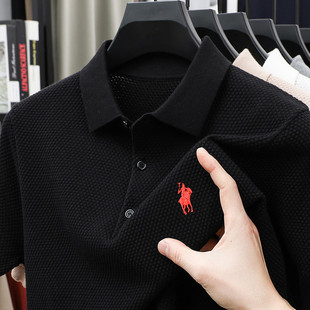 夏天穿搭纯棉薄款针织短袖t恤男款圆领半袖毛衣男士春秋季打底衫