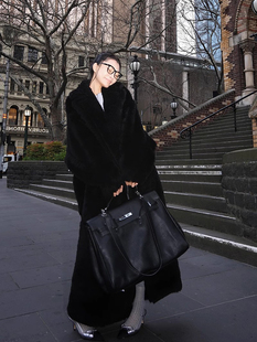 保暖款100羊毛加长黑色泰迪皮草大衣女冬2025新款高级感外套女装