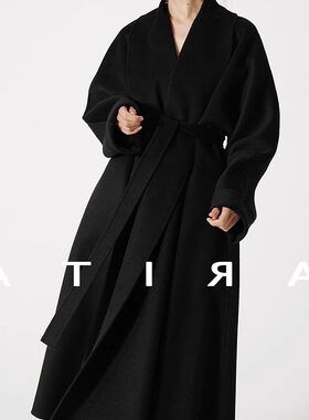 羊绒长款双面呢女外套大衣