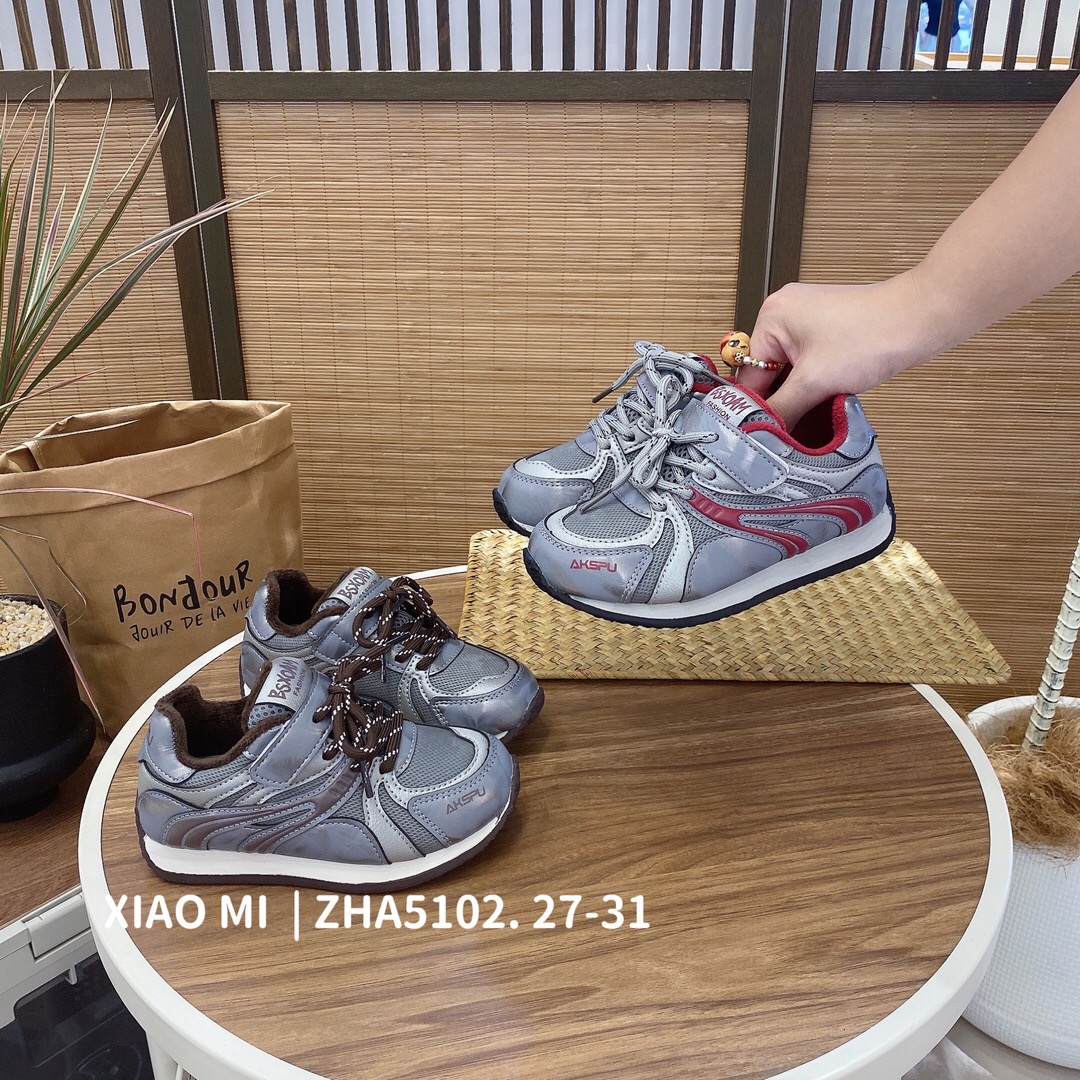 【小米巧恩】2025冬季新款儿童男女宝加绒阿甘鞋