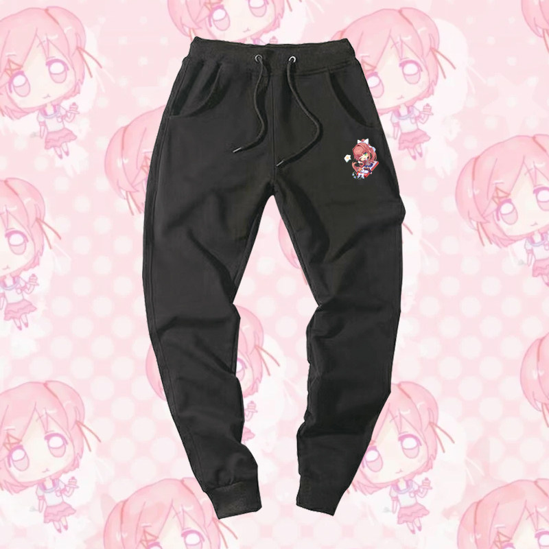 DokiDoki心跳文学部steamQ版周边印花长裤男女宽松二次元运动卫裤