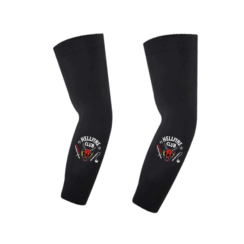 怪奇物语HellFire Club地狱火俱乐部美剧周边印花冰袖防晒袖套子