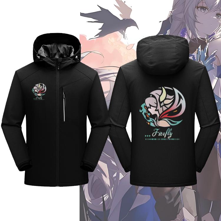 星穹周边铁道流萤印花冲锋衣