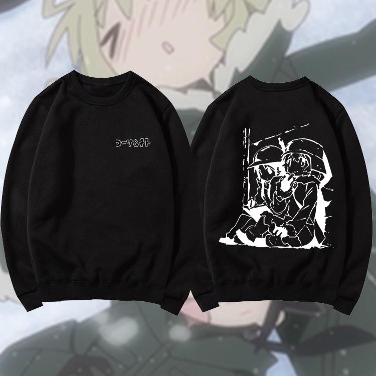 少女终末旅行千户印花圆领卫衣