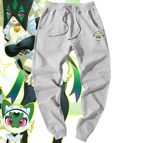 新叶喵宝可梦神奇宝贝印花长裤