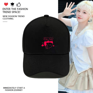 GIDLE宋雨琦专辑YUQ1周边印花棒球帽Minnie应援同款 遮阳鸭舌帽子