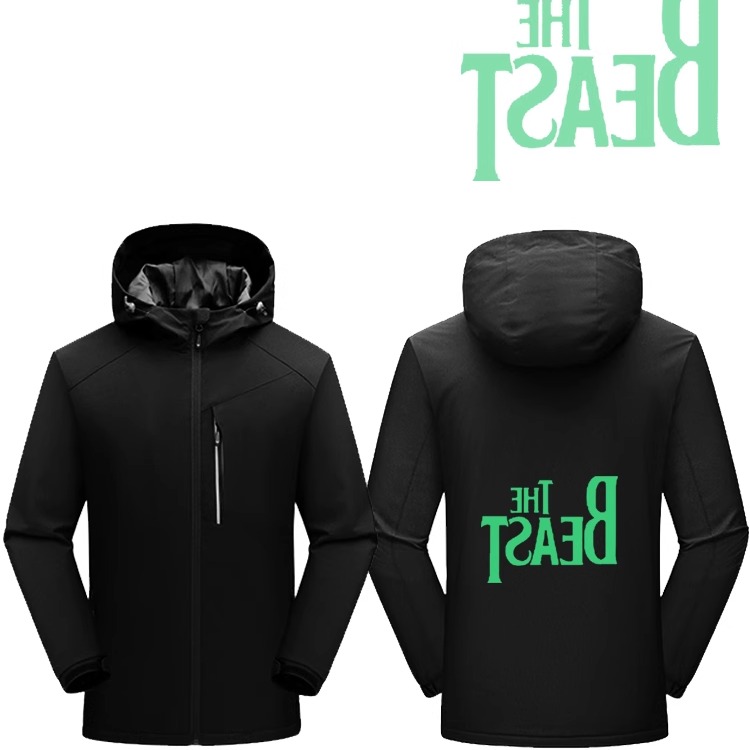 绫波丽碇真嗣EVA印花连帽冲锋衣