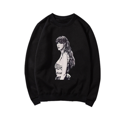 泰勒斯威夫特同款圆领卫衣上衣