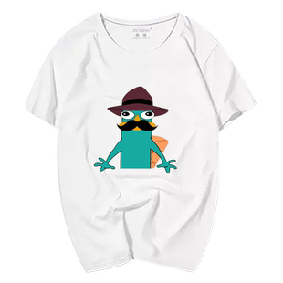 飞哥与小佛密探阿泰鸭嘴兽泰瑞飞哥弗林小佛弗莱彻卡通动画t桖衫