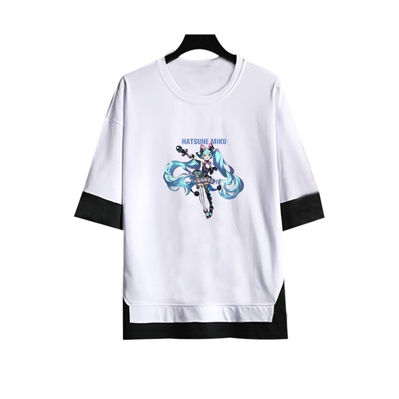 初音未来周边动漫五分袖假两件