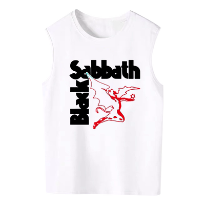 摇滚黑色安息日音乐无袖打底背心