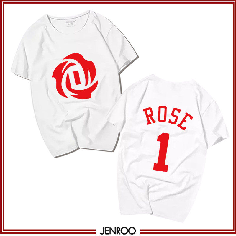 风城玫瑰1号罗斯衣服rose9短袖T桖男公牛队球衣篮球运动欧美街头