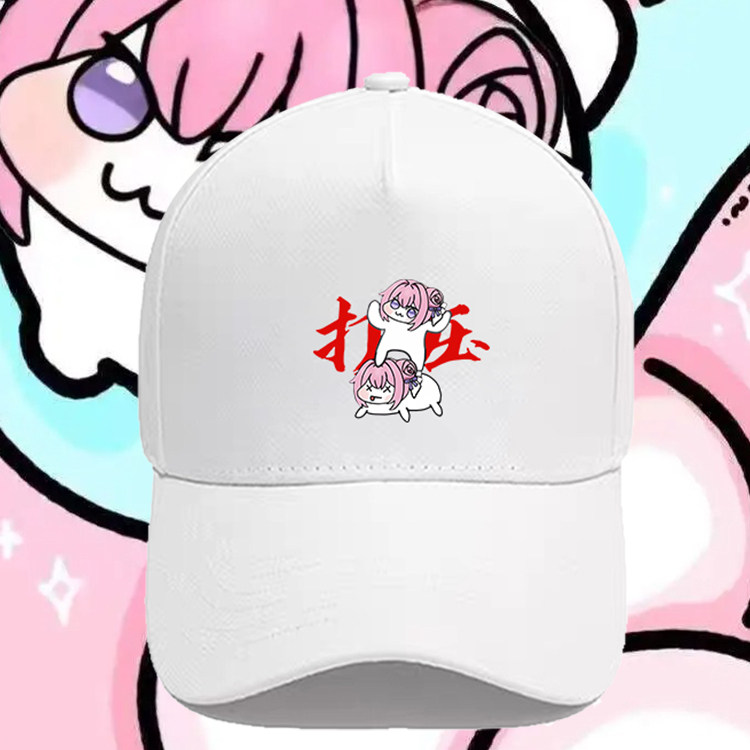 桃乐丝粉色头发狗周边印花棒球帽