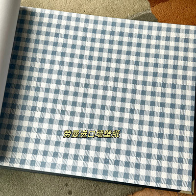 英国Sanderson进口正版墙纸清新大面积贴格子墙纸壁纸