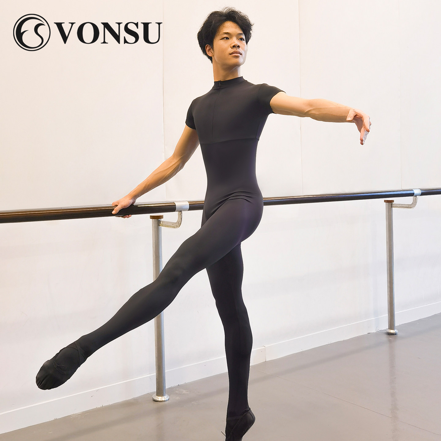 vonsu梵舒男士芭蕾连体练功服