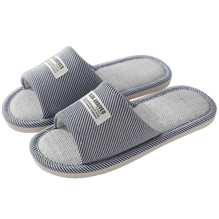 男士亚麻布拖鞋家居情侣一对春秋高端软底四季家用汗脚拖鞋女夏天