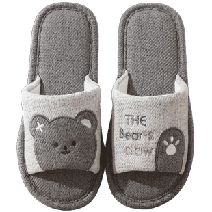 亚麻拖鞋厚底男女款四季家用情侣室内防滑静音棉麻布地板居家凉拖