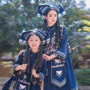 三月三壮族女民族服装亲子少数民族儿童苗族布依族彝族旅拍演出服