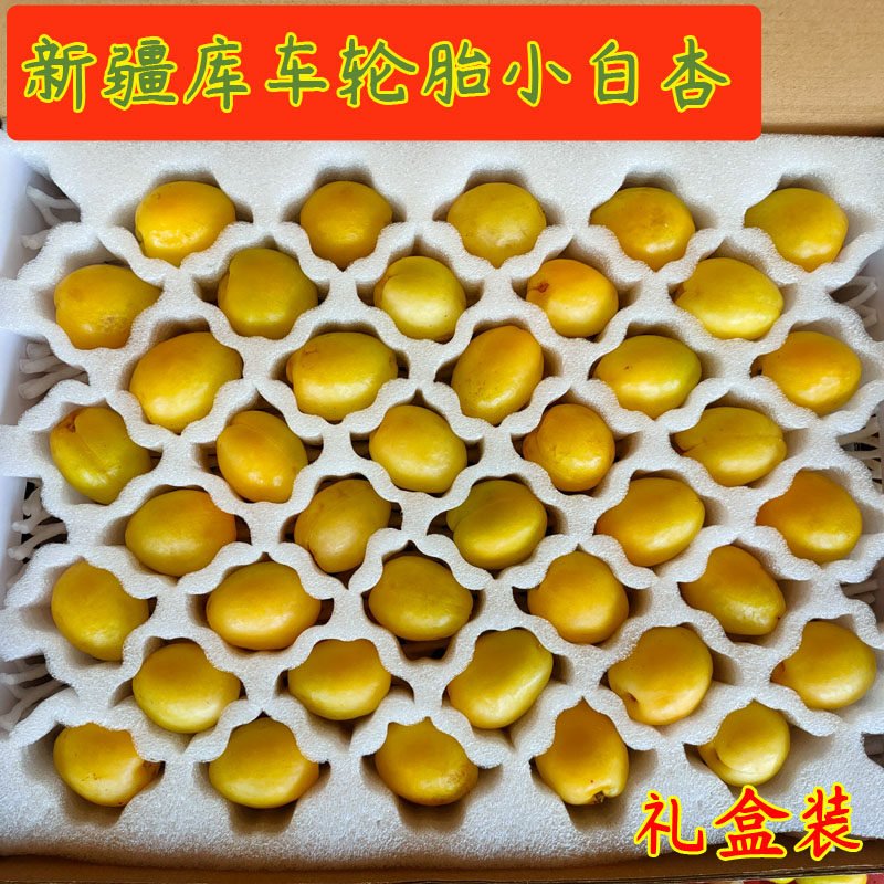 新疆库车小白杏轮胎杏子新鲜水果