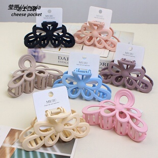 Large-sized hair claw clip 蝴蝶结抓夹大号磨砂夹后脑勺鲨鱼夹