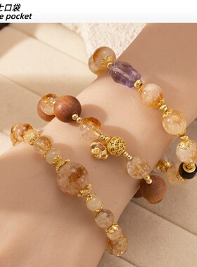 Vintage bracelet 复古风木珠串珠手链精致氛围感气质手串