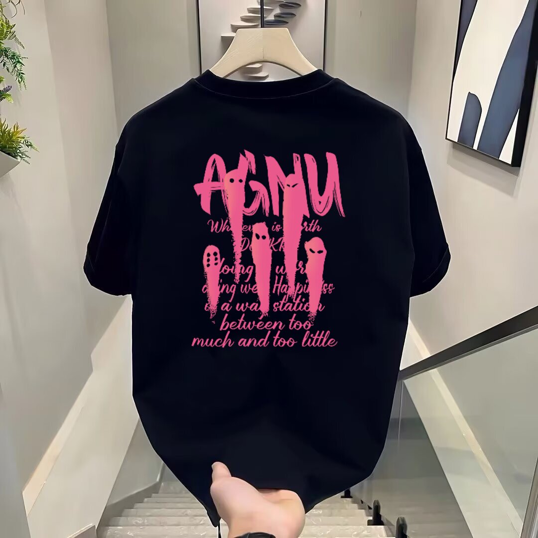 欧美街头风设计感嘻哈短袖t恤男夏季ins潮牌复古情侣半袖纯棉上衣