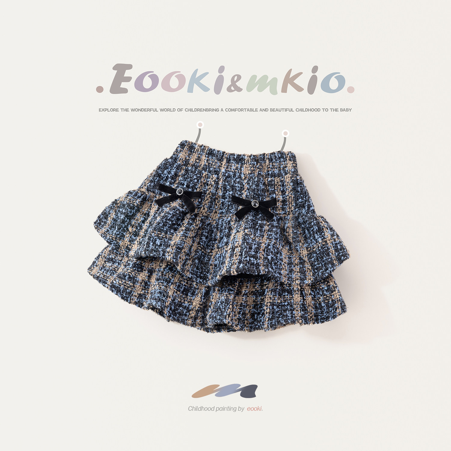 女童毛呢半身裙儿童秋冬短裙小香风格子宝宝蛋糕裙小女孩蓬蓬裙子,童装/婴儿装/亲子装,半身裙,淘宝优惠券,粉丝福利购,淘宝优惠卷