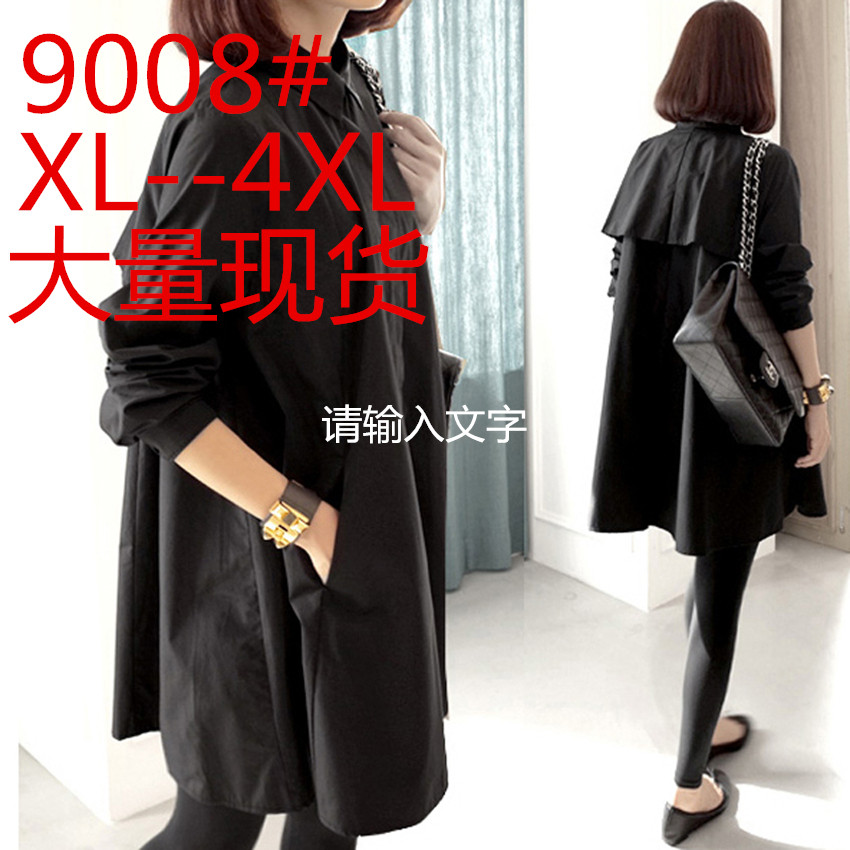 2024 MATERNITY SPRING CLOTHES LOOSE THIN LADIES SHIRTS TOPS PLUS SIZE MID LENGTH COTTON LONG SLEEVE SHIRTS TIDE