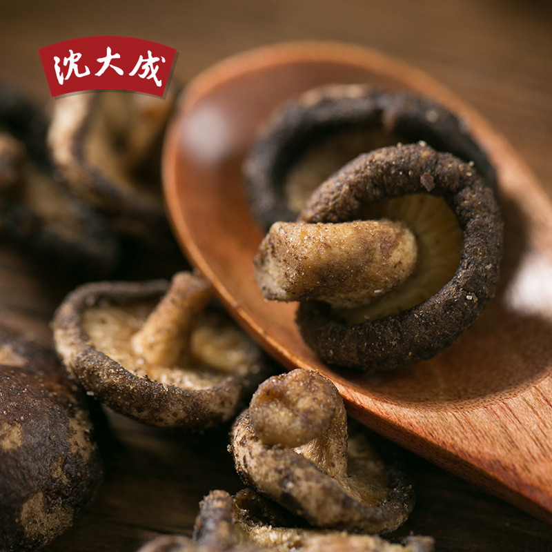 上海老字号沈大成香菇脆 脱水蔬菜干 整颗香菇干即食罐装95g