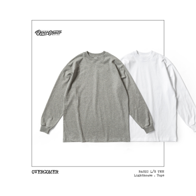 REMOCREVO BASIC L/S T全棉长袖T两件装 合身剪裁 内穿外搭