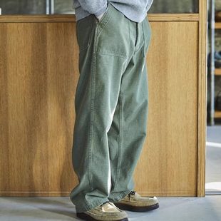 orSlow殿堂级复刻 Fatigue Pants 古着感高腰直筒工装裤 收藏级