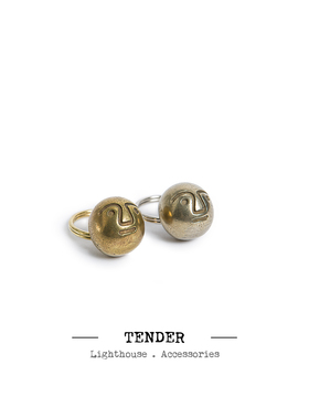 TENDER BRASS BALL KEYRING罕有手工出口 铜球钥匙环 TEN400