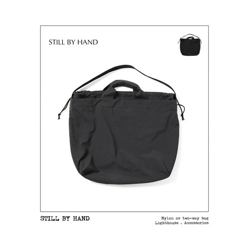 STILL BY HAND 日系斜挎手提二合一轻量尼龙托特包 通勤健身百搭