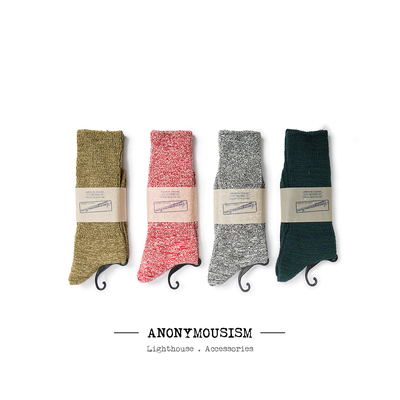 Anonymous Ism  百搭花纱 山系复古 高筒棉质高级男袜15157800