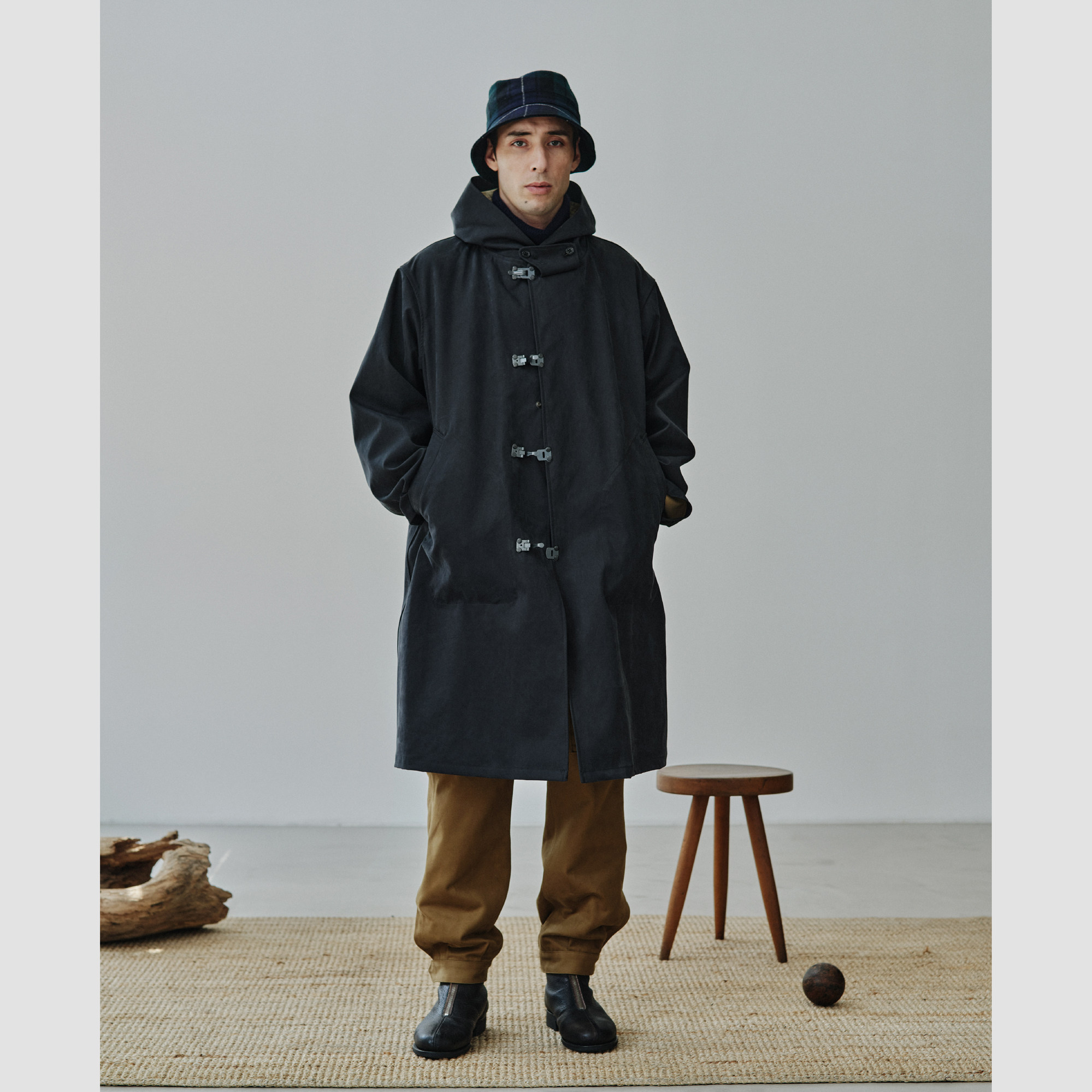 PHIGVEL MAKERS 男装指南单位 原创钩扣长款大衣风衣 PMAM-OT03