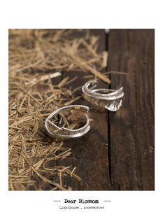 Dear Blossom 松井直毅手作印第安鹰羽戒指男女复古银饰尾戒