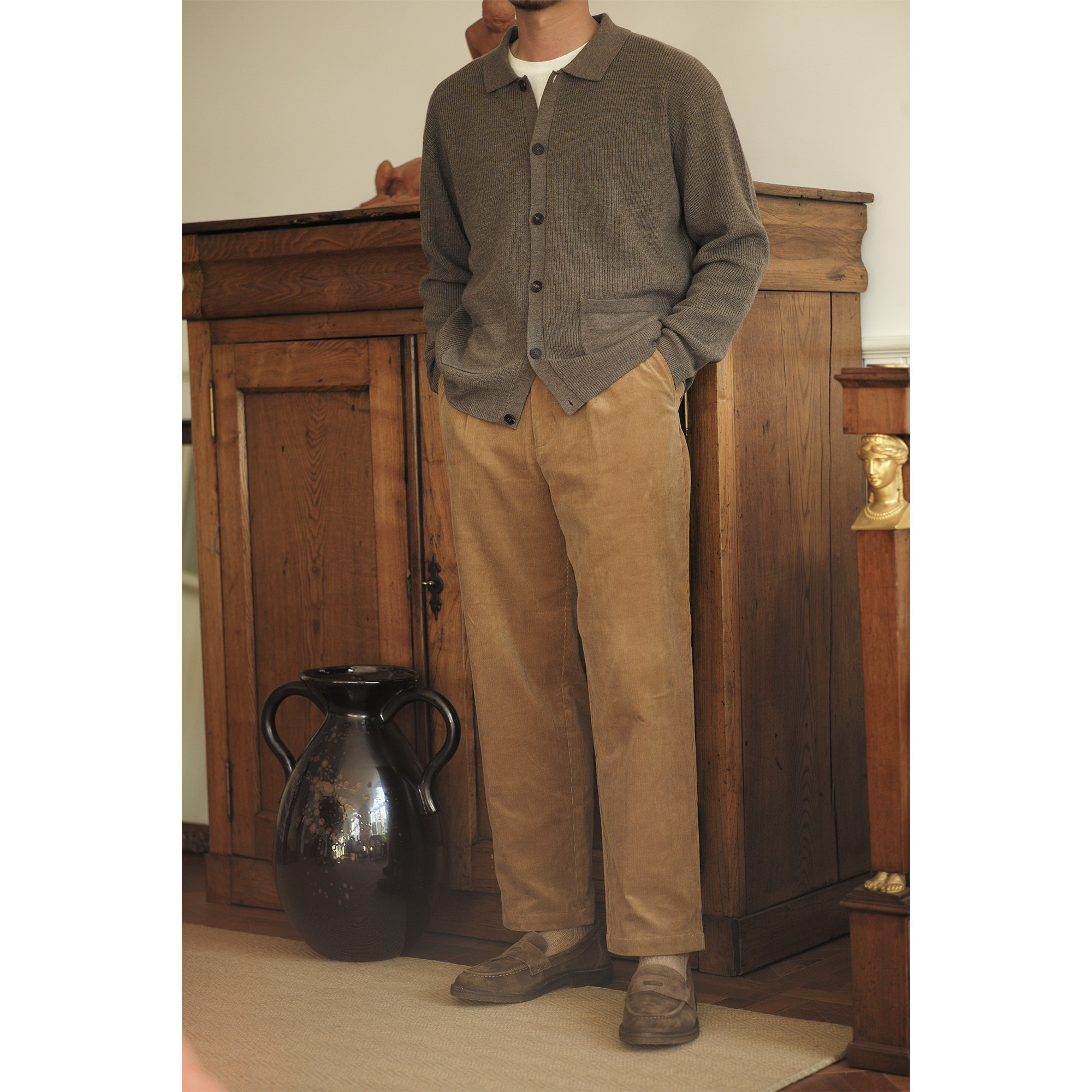 VALLEE 意大利进口面料全棉重磅灯芯绒宽松休闲长裤 两色入 VE092,男装,休闲裤,淘宝优惠券,粉丝福利购,淘宝优惠卷