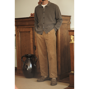 VALLEE 意大利进口面料全棉重磅灯芯绒宽松休闲长裤 两色入 VE092