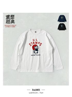 BARNS OUTFITTERS 机车主题 经久耐穿重磅长袖T恤 黄金90年代 TEE