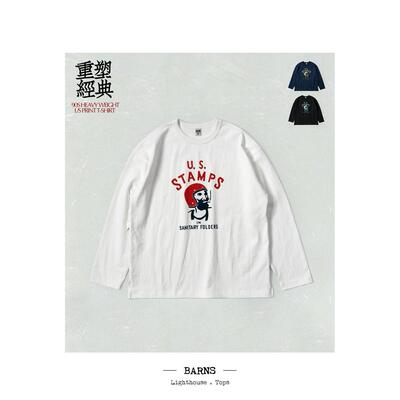 BARNS OUTFITTERS 机车主题 经久耐穿重磅长袖T恤 黄金90年代 TEE