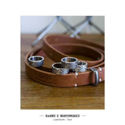 联名限定 BARNS X NORTHWORKS 限定 职人手作 TEEPEE纹饰纯银戒指