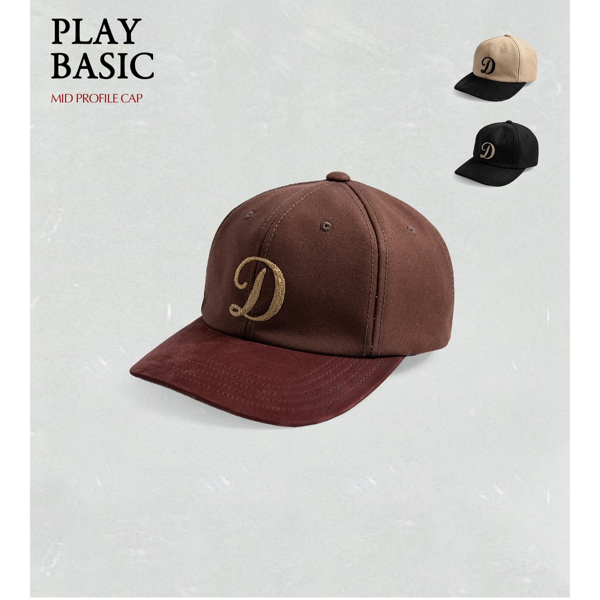 H.W.DOG日本制复古锁链绣棒球帽季节限定 字母D + 热血标语设计帽