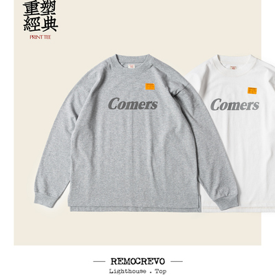 夜间反光印花长袖TEE