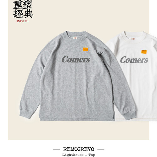夜间反光印花长袖TEE