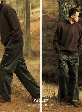 VALLEE 重磅灯芯绒宽松直筒休闲裤 两色入 VE025