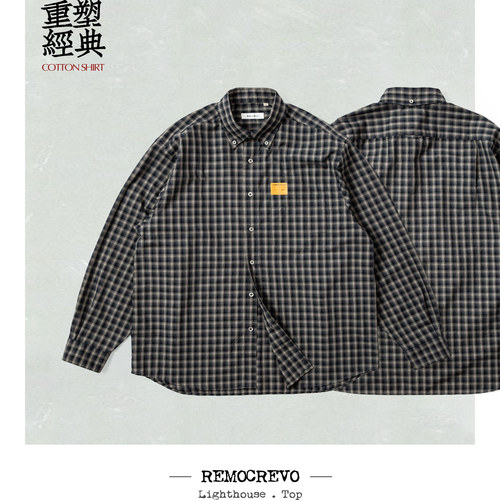 REMOCREVO 经典衬衣 格子长袖衬衫 OC25SH381