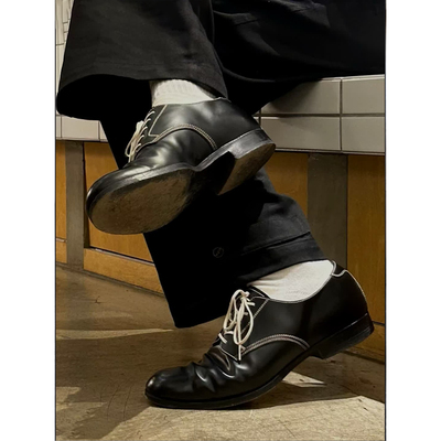 DRYBOOTS 马臀皮限定 亚洲舒适足部士官鞋 舒适百搭经典皮鞋